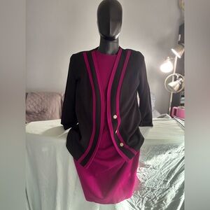 Elegant Black and Pink Women's Blazer